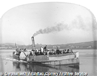 Fferi Stêm y New St. George, Afon Conwy / Steam ferry New St. George, Conwy River